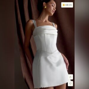 MESHKI Isabel Satin Corset Mini Dress